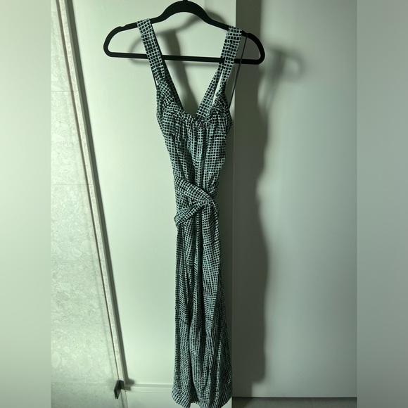 Proenza white label long blue pattern wrap dress - Picture 6 of 9